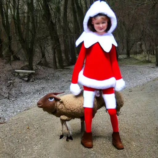 Image similar to elf wearing sheep suit