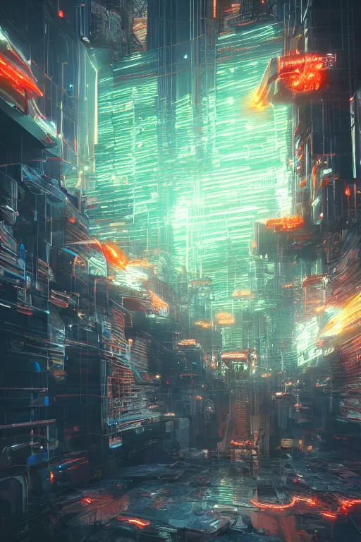 Image similar to an incredible digital art painting of synapse firing, beeple and jean giraud, abstract conceptual, metaphysical, cinema 4 d, octane render, cyberpunk theme