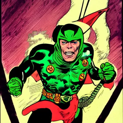 Image similar to captain lizard by jack kirby