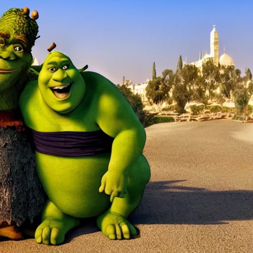 Image similar to shrek visit in israel