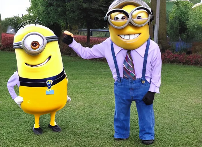 Image similar to Happy Gilmore as a minion