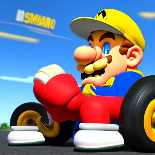 Image similar to Portrait of Max Verstappen as Wario, nintendo, high detail, realism, 4k