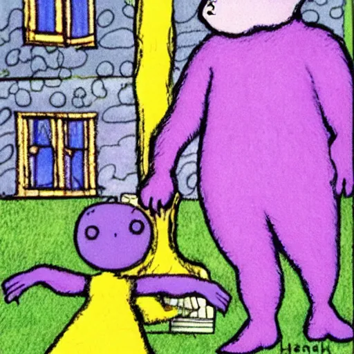 Image similar to Harold and the Purple Crayon by Maurice Sendak