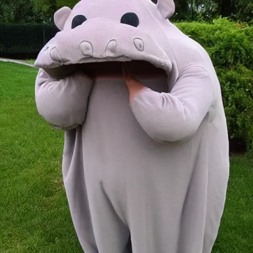 Prompt: a hippo costume, craigslist photo