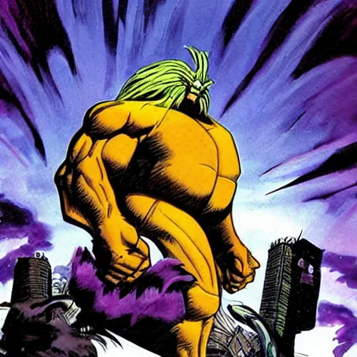 Image similar to The Maxx in the style of Simon Bisley