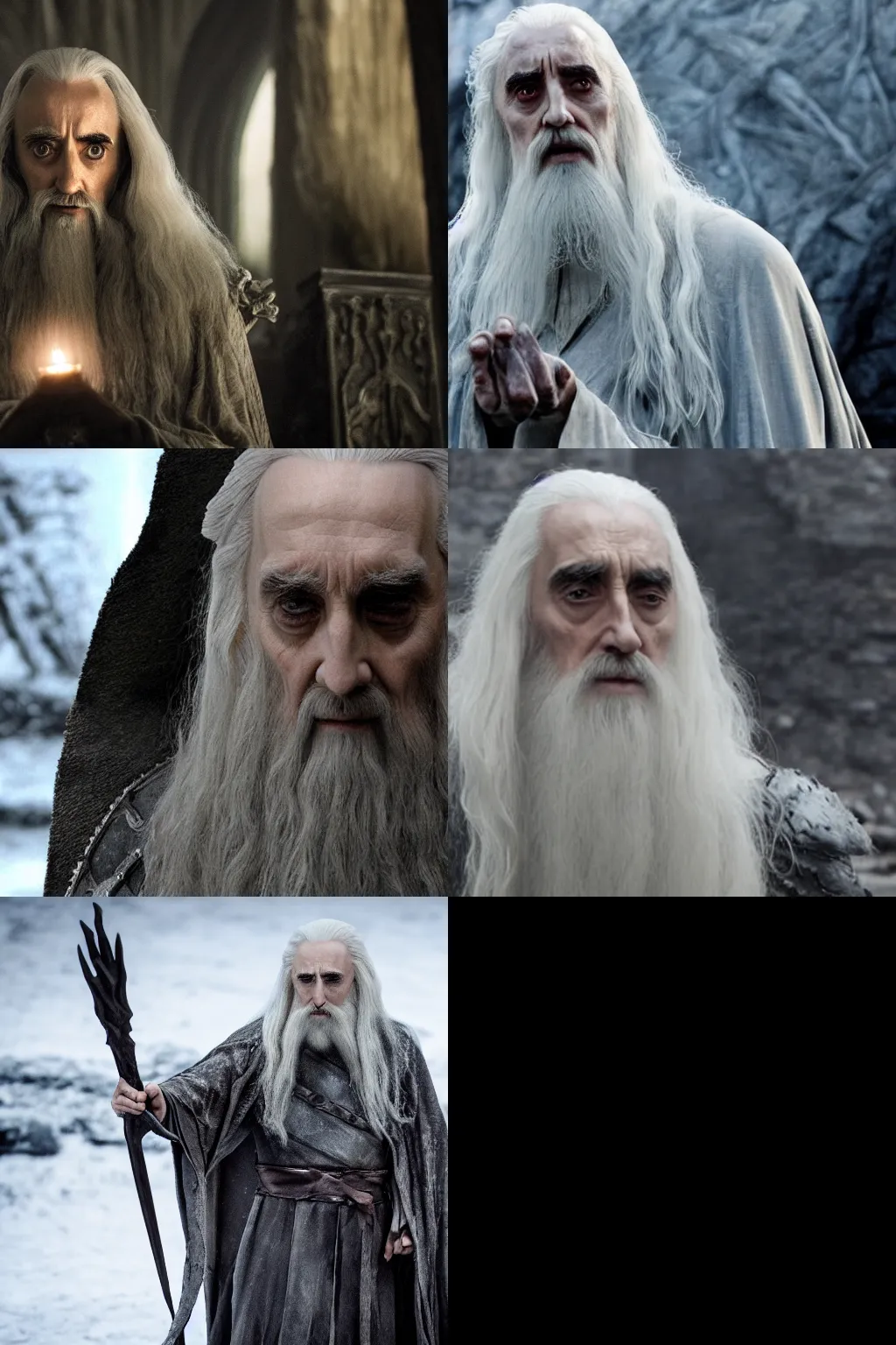 Prompt: Saruman in the Game of Thrones, award winning photo