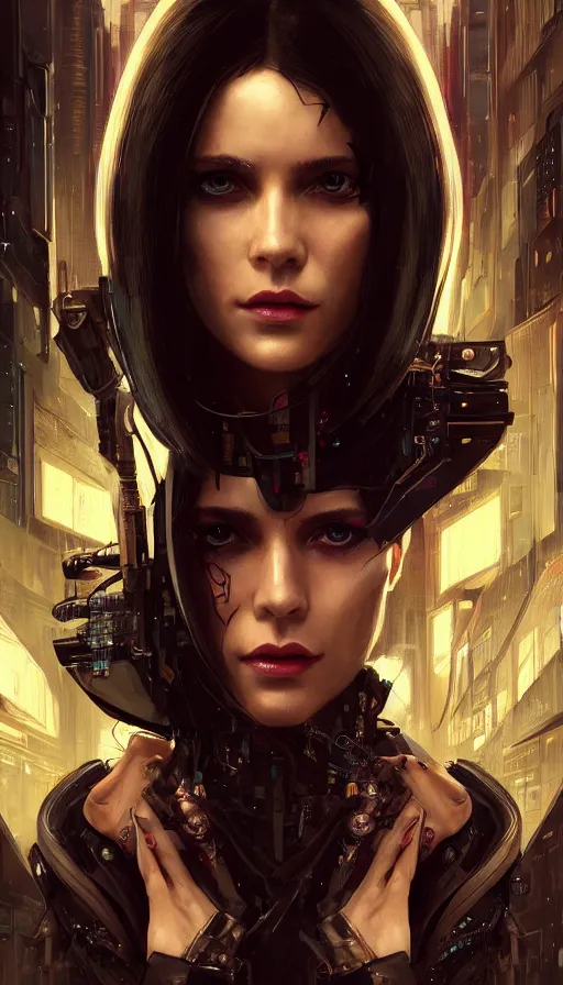 Prompt: cyberpunk, perfectly-centered-Portrait of the most beautiful woman on the planet, bladerunner, high fashion, high heels, insane, intricate, highly detailed, digital painting, artstation, concept art, smooth, sharp focus, illustration, Unreal Engine 5, 8K, art by artgerm and greg rutkowski and alphonse mucha