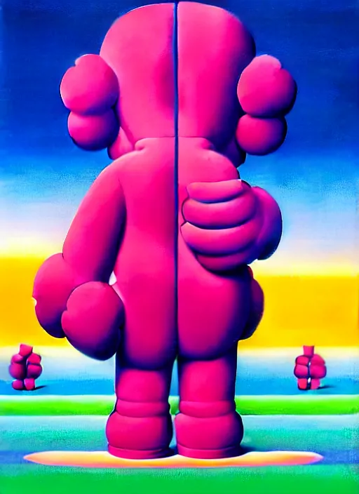 Image similar to beyond wolds by shusei nagaoka, kaws, david rudnick, airbrush on canvas, pastell colours, cell shaded, 8 k