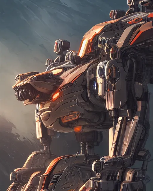 Image similar to mecha tiger, alien base, machines, scifi, atmosphere, cinematic, artstation, highly detailed, art by amir zand and max schiller