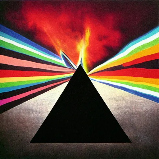 Prompt: album cover for pink floyd