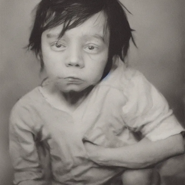 Image similar to studio portrait of very ugly child