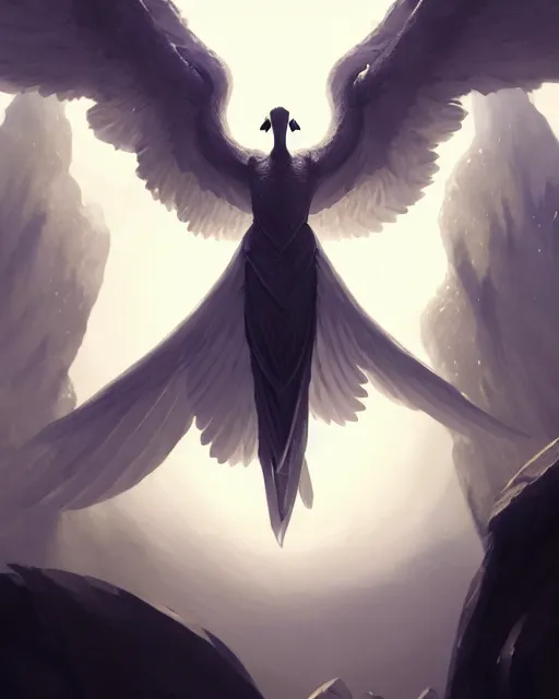 Image similar to Swan, Anthropomorphized, Angelic, Magical, Priest, D&D, artstation, fantasy, magic the gathering artwork, cinematic lighting, centered, symmetrical, highly detailed, digital painting, , concept art, smooth, sharp focus, illustration, volumetric lighting, epic Composition, 8k, art by Akihiko Yoshida and Greg Rutkowski and Craig Mullins, oil painting, cgsociety