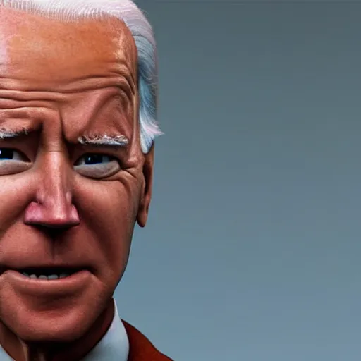 Image similar to joe biden on meth as seen in award winning animated pixar movie 4k octane render