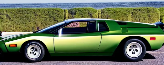 Image similar to a single 1 9 7 6 lotus esprit and 1 9 6 9 dodge charger hybrid, rocket engine in the back, dslr