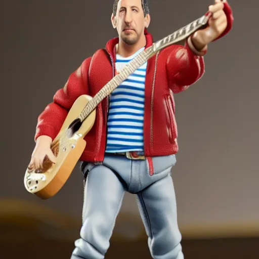 Image similar to a still a detailed full body action figure of adam sandler, first 4 figures, hasbro detailed product photo