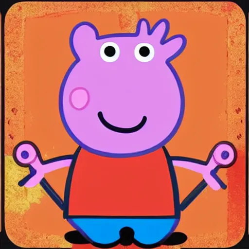 Prompt: “ peppa pig holding a rifle ”