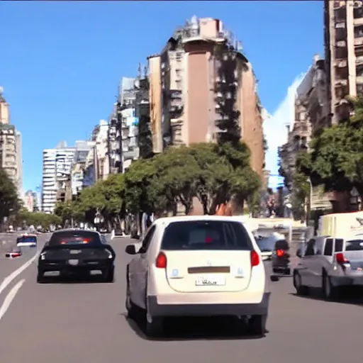 Image similar to dash cam footage in buenos aires streets