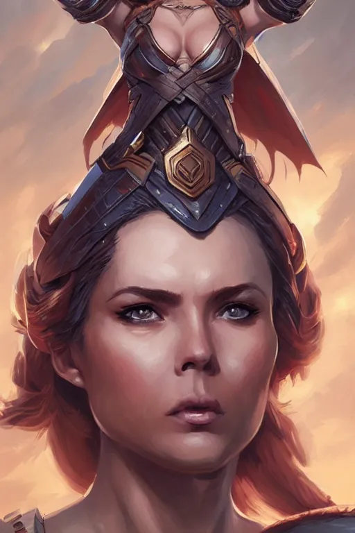 Image similar to amazon valkyrie athena, d & d, fantasy, portrait, highly detailed, headshot, digital painting, trending on artstation, concept art, sharp focus, illustration, art by artgerm and greg rutkowski and magali villeneuve