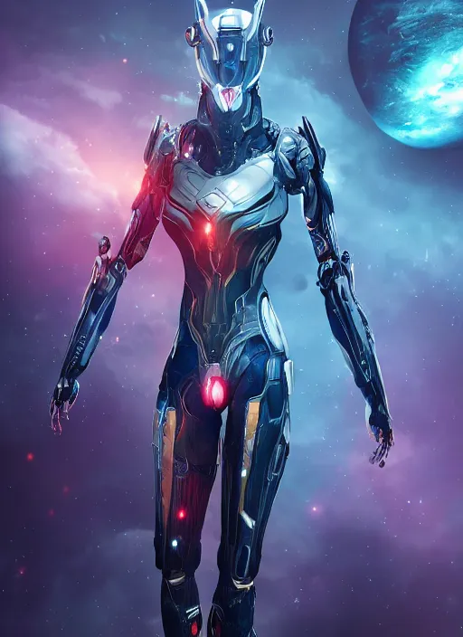 Image similar to photo of a cyborg girl on a space ship, warframe armor, beautiful face, scifi, nebula reflections, stars, professionally color graded, sharp focus, 8 k high definition, insanely detailed, intricate, innocent, art by stanley lau and artgerm