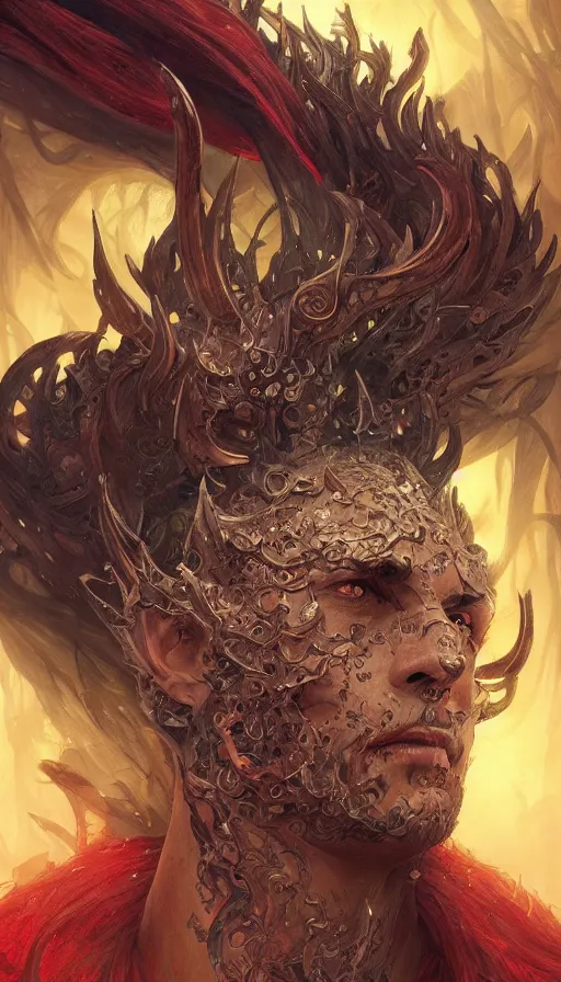 Image similar to demons, fame of thrones, lord of daggers, neon, fibonacci, sweat drops, insane, intricate, highly detailed, digital painting, artstation, concept art, smooth, sharp focus, illustration, Unreal Engine 5, 8K, art by artgerm and greg rutkowski and alphonse mucha