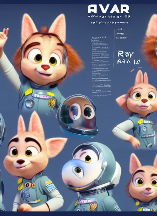 Image similar to astronaut pixar style, character adoptable, highly detailed, rendered, ray - tracing, cgi animated, 3 d demo reel avatar, style of maple story and zootopia, cool clothes, soft shade, soft lighting