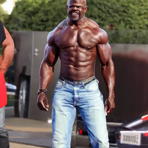 Prompt: Terry Crews if he was skinny, ultra realistic, 8k