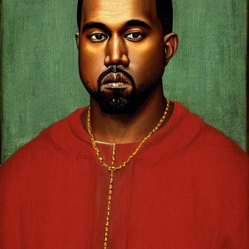 Image similar to A Renaissance portrait painting of Kanye West