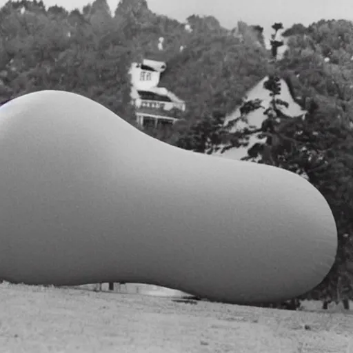 Image similar to huge woman inflated like a blimp.