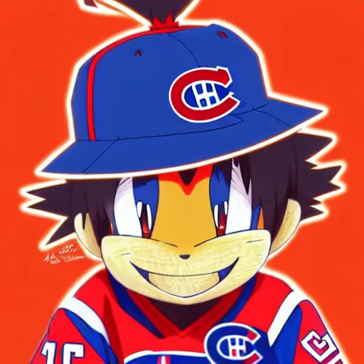 Image similar to anime Portrait of Youppi the Habs Montreal Canadiens Mascot as a very cute powerful and friendly pokemon, highly detailed anime, high evolution, 1990s, legendary, smooth, sharp focus, dynamic lighting, intricate, trending on ArtStation, illustration pokemon, art by WLOP