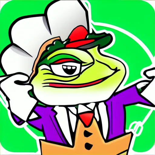 Prompt: pepe casino dealer, gambling, casino, detailed