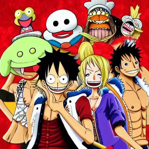 Image similar to One Piece as muppets