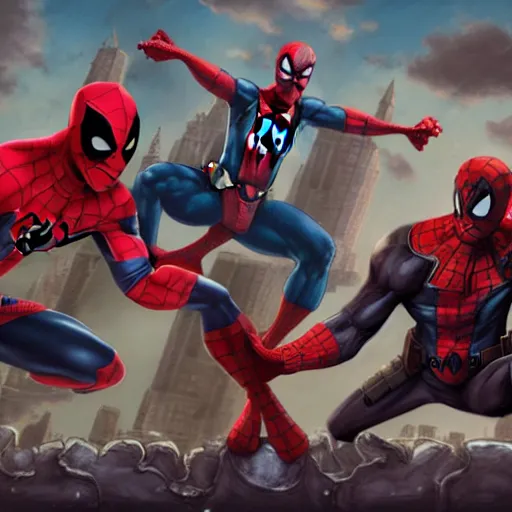 deadpool and spiderman and the whole gang gang desktop | Stable ...