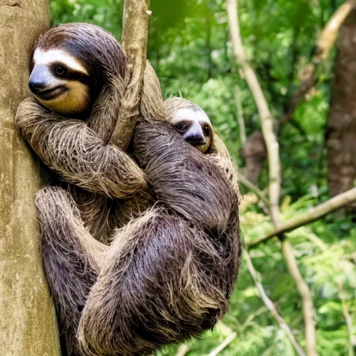 Image similar to A gigantic adorable sloth demands a hug.