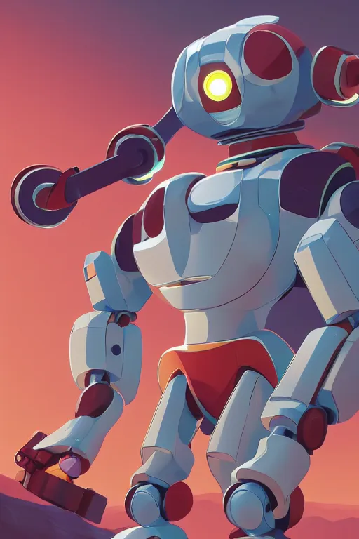 Image similar to metabots medabots medarotto medarot robot minimalist comics, behance hd by jesper ejsing, by rhads, makoto shinkai and lois van baarle, ilya kuvshinov, rossdraws global illumination ray tracing hdr radiating a glowing aura