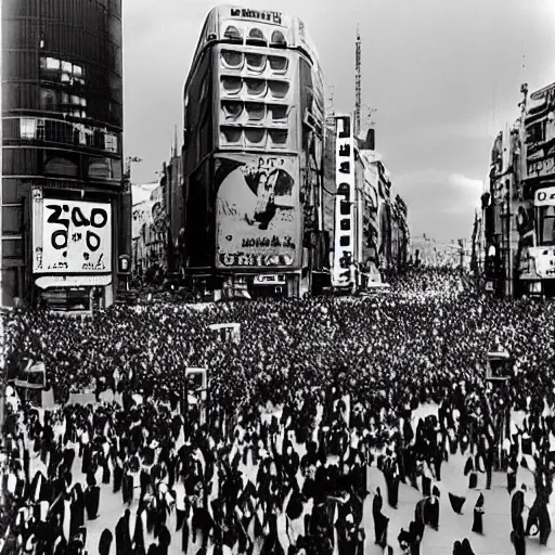 Image similar to ”shibuya crossing, by salvador dali”