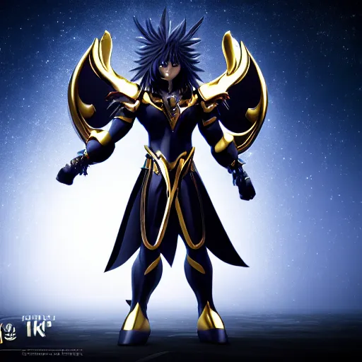 Prompt: full shot of angry darkness Saint Seiya knight at moonlight, wearing golden Cat armor, detailed, unreal engine 4k volumetric light, fog,