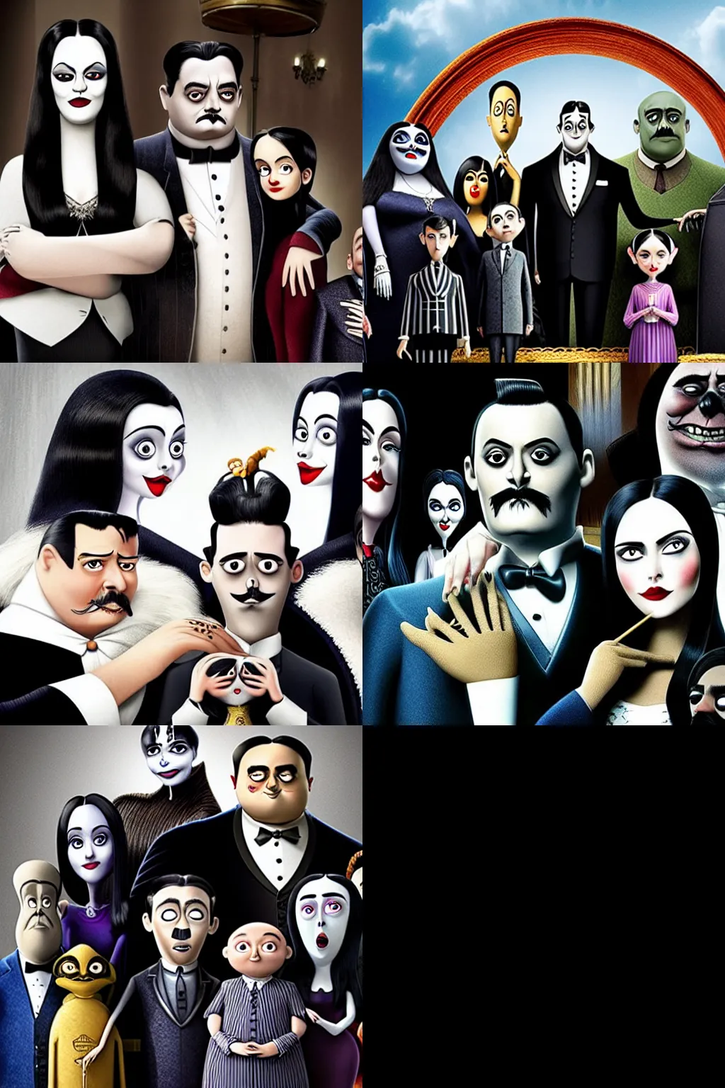 Prompt: The Addams family, Johnny Depp as Gomez Addams, Netflix series