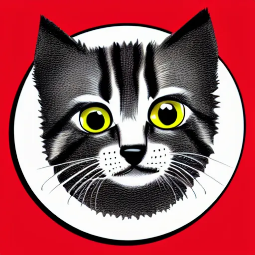 Image similar to vector logo of a kitten