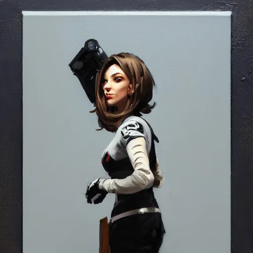 Image similar to greg manchess portrait painting of banksy as overwatch character, medium shot, asymmetrical, profile picture, organic painting, sunny day, matte painting, bold shapes, hard edges, street art, trending on artstation, by huang guangjian, gil elvgren, ruan jia, randy vargas, greg rutkowski