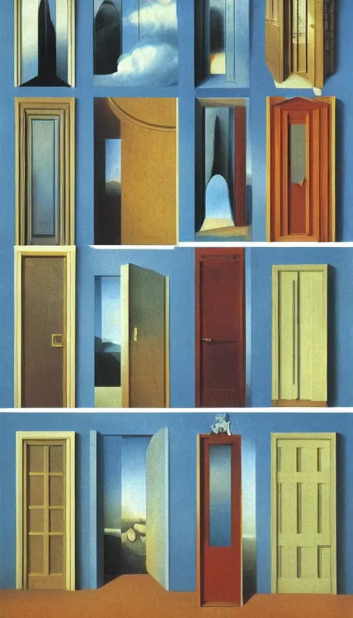 Image similar to doors of phase transitions by carrington, bosch, dali, barlowe, magritte