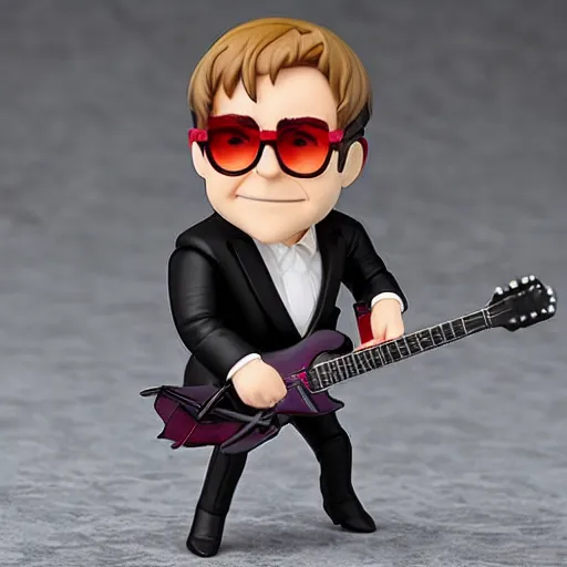 Image similar to elton john, nendoroid, figurine, detailed product photo