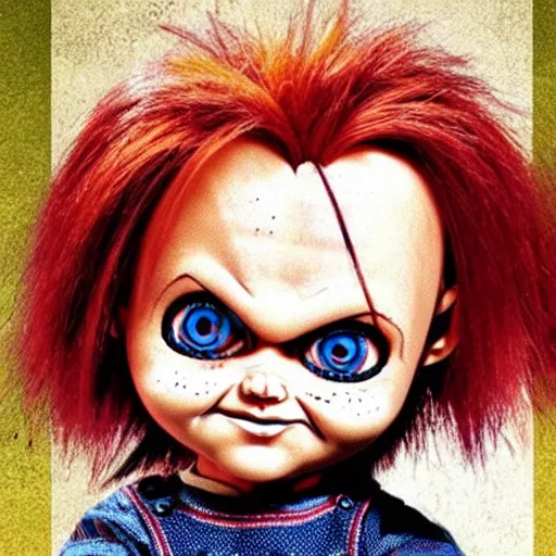 Prompt: Chucky the killer doll anime