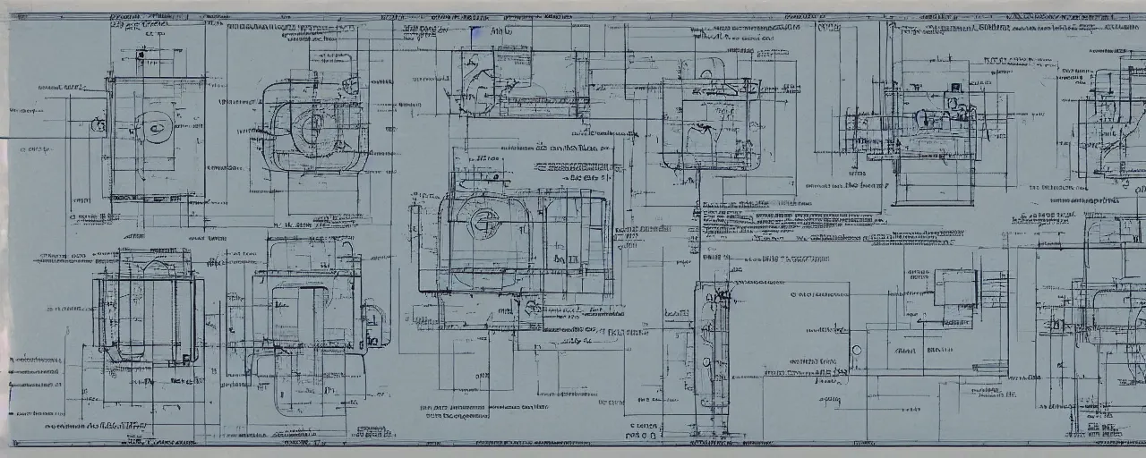 Image similar to detailed blueprints of a nuclear device