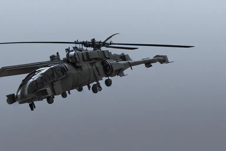 Prompt: military cargo helicopter by jon aaron kambeitz, katsuhiro otomo, heng z, concept art, insanely detailed, raytracing, octane, unreal engine, trending on artstation