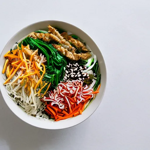 Image similar to a korean bibimbap roller coaster