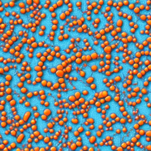 Image similar to microscopy of cell in metaphase except the chromosomes are replaced by tiny humans