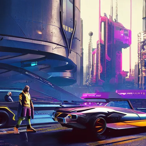 Image similar to cyberpunk 2 0 7 7, vintage scifi art