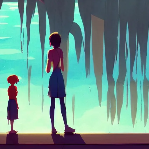 Prompt: water, water, everywhere, nor any drop to drink, detailed, cory loftis, james gilleard, atey ghailan, makoto shinkai, goro fujita, studio ghibli, rim light, exquisite lighting, clear focus, very coherent, plain background