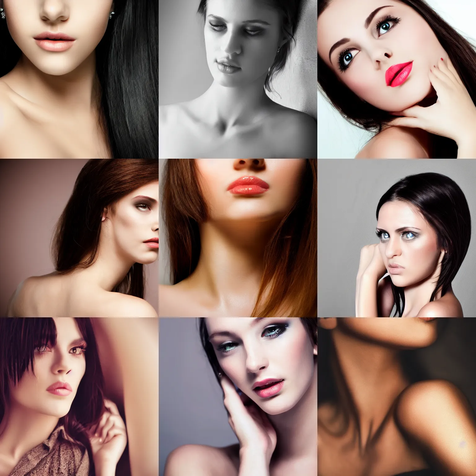 Prompt: beautiful seductive woman with an extremely elongated neck, photography, portrait, hd, nikkon, close up