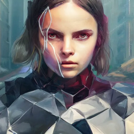 Prompt: dafne keen, cyberpunk, magali villeneuve, artgerm, jeremy lipkin and michael garmash and rob reyt